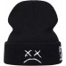 Winter Embroidery Beanie Knitted Hat Love Knit Cap Skullies Warm Ski Hip Hop Hat Outdoor Hats-New Peep Black, Black, One Size-Large